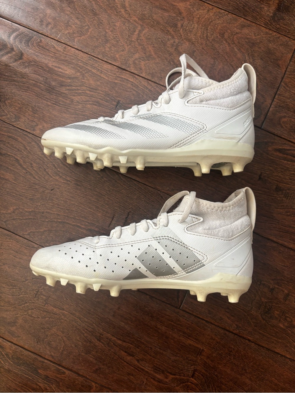 adidas Kids White and Cream Cleats